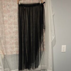 Elegant Black Sheer Skirt